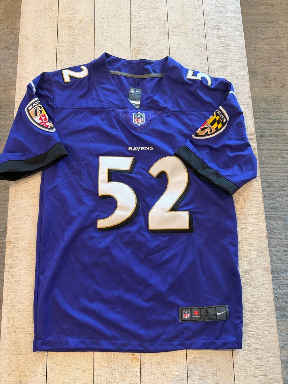 Nike Baltimore Ravens Purple #52 Boys L (14/16) Football Jersey